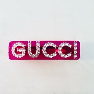 GUCCI
Pink Resin Crystal Hair Clip Barrette authentic